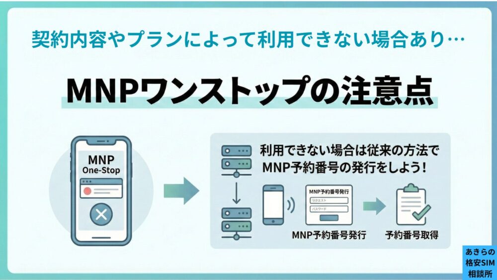 MNPワンストップの注意点